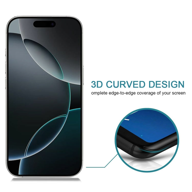 For iPhone 16 Pro 25pcs High Transparency Full Cover Anti-spy Tempered Glass Film