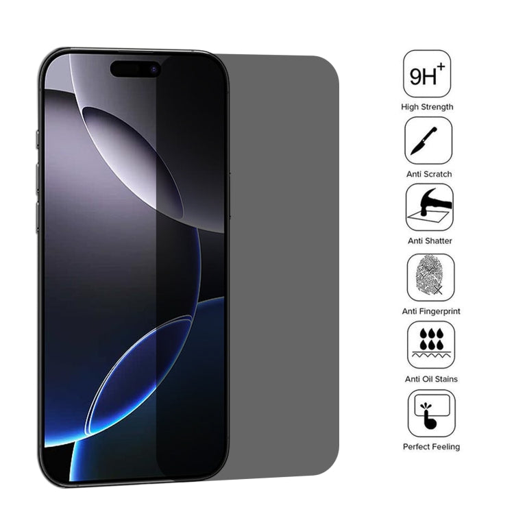 For iPhone 16 Pro Max 25pcs High Transparency Full Cover Anti-spy Tempered Glass Film