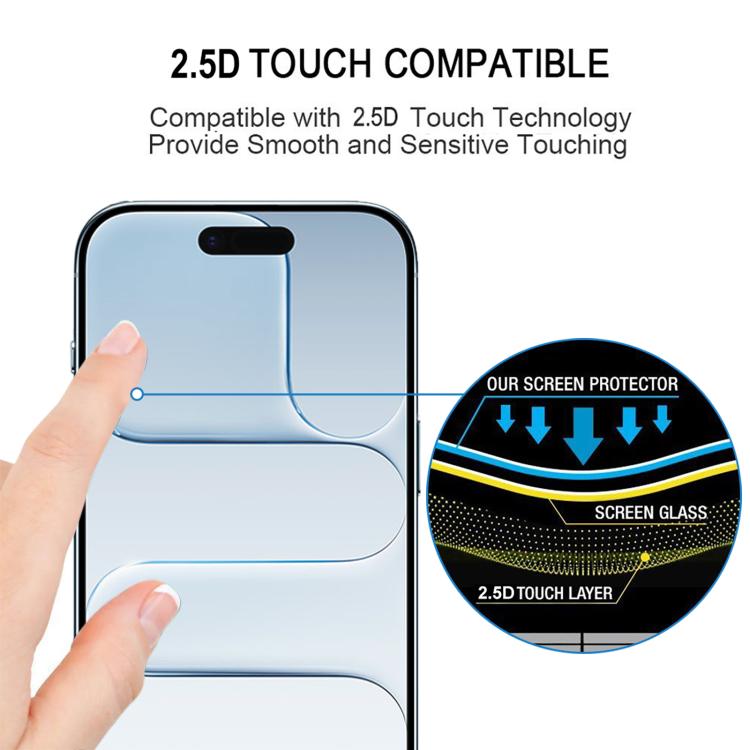 For iPhone Air 25pcs Full Glue Screen Tempered Glass Film