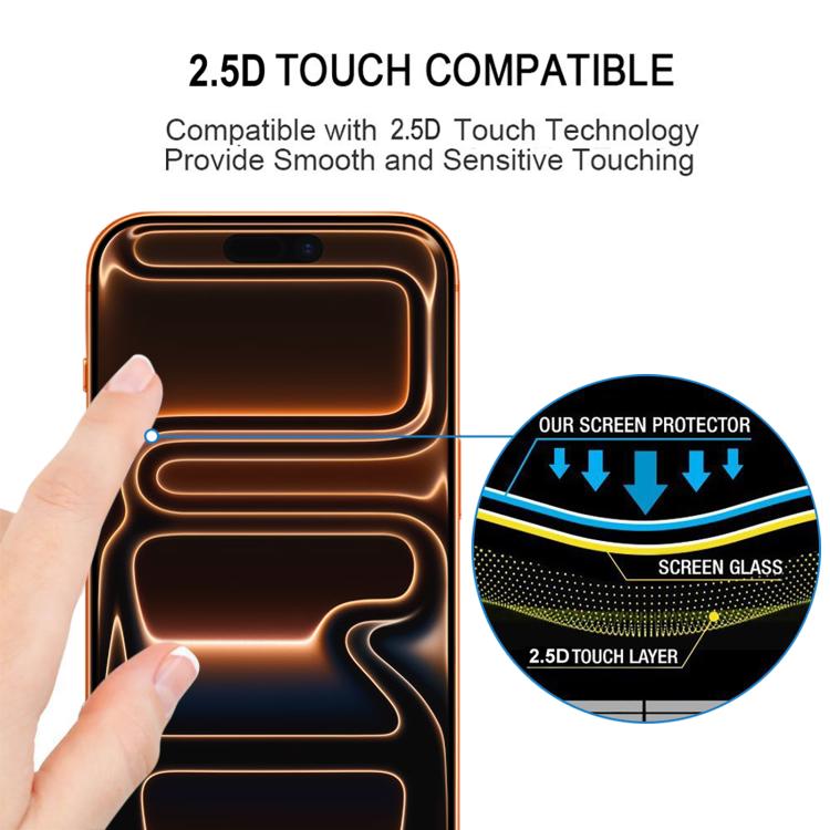 For iPhone 17 Pro 25pcs Full Glue Screen Tempered Glass Film