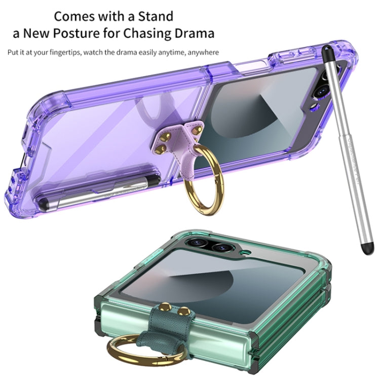 For Samsung Galaxy Z Flip6 / Flip7 FE GKK Airbag Protective Phone Case with Ring & Pen