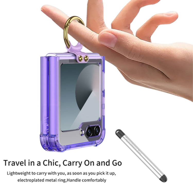 For Samsung Galaxy Z Flip6 / Flip7 FE GKK Airbag Protective Phone Case with Ring & Pen