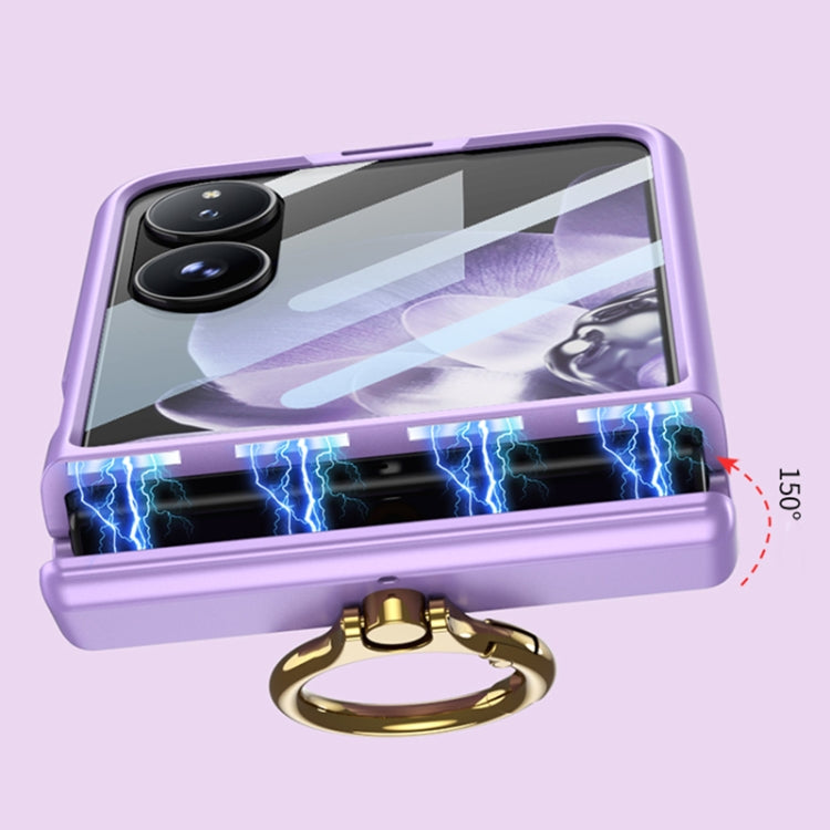 For Xiaomi Mix Flip GKK Integrated Magnetic Hinged Flip Case with Ring Holder