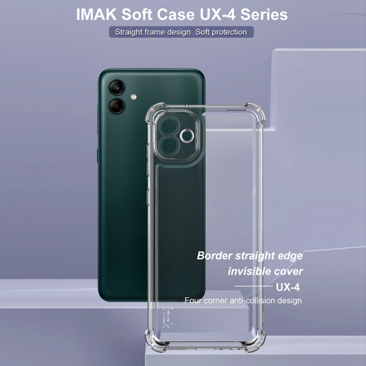 For Samsung Galaxy A04 4G IMAK UX-4 Series Four-corner Shockproof Phone Case - Transparent