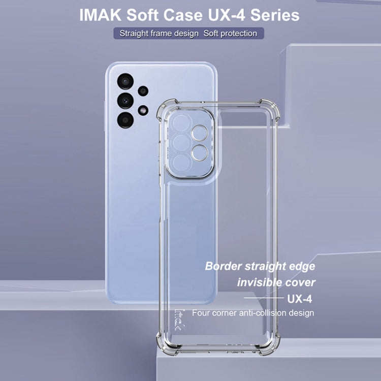 For Samsung Galaxy A13 4G IMAK UX-4 Series Four-corner Shockproof Phone Case - Transparent