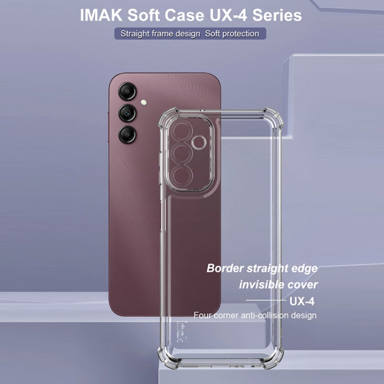 For Samsung Galaxy A14 4G / A14 5G IMAK UX-4 Series Four-corner Shockproof Phone Case - Transparent