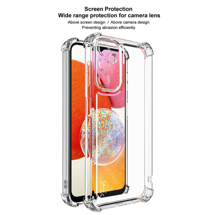 For Samsung Galaxy A14 4G / A14 5G IMAK UX-4 Series Four-corner Shockproof Phone Case - Transparent