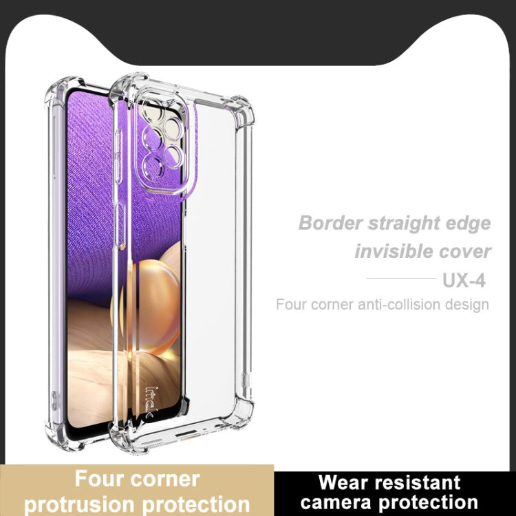For Samsung Galaxy A32 5G IMAK UX-4 Series Four-corner Shockproof Phone Case - Transparent