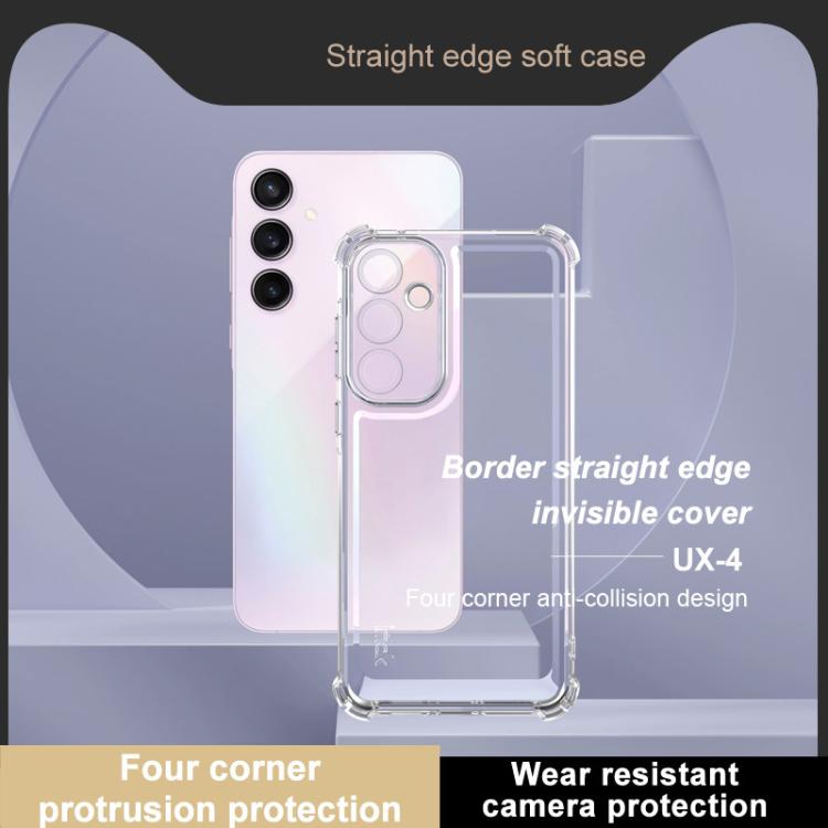 For Samsung Galaxy A55 5G IMAK UX-4 Series Four-corner Shockproof Phone Case - Transparent
