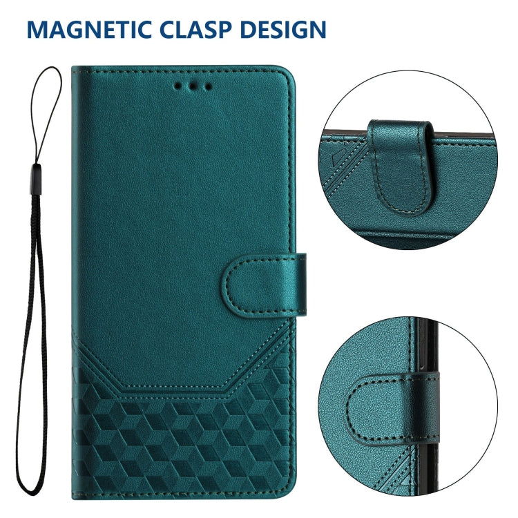For Redmi 10A / 9C Honeycomb Embossing RFID Leather Phone Case