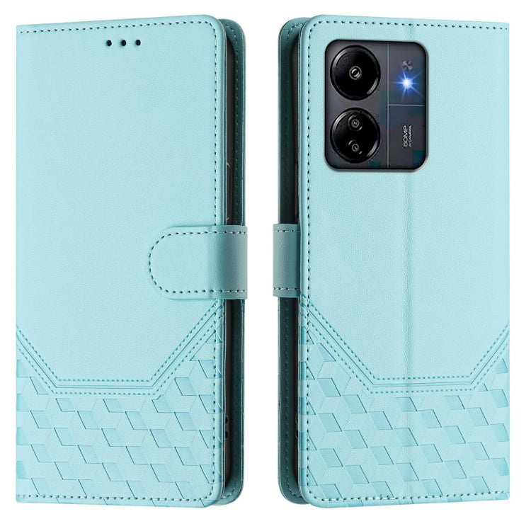 For Redmi 13C 4G Honeycomb Embossing RFID Leather Phone Case