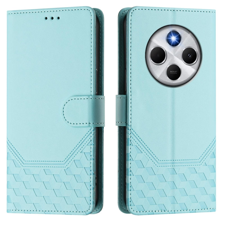 For Redmi 14C 4G Honeycomb Embossing RFID Leather Phone Case