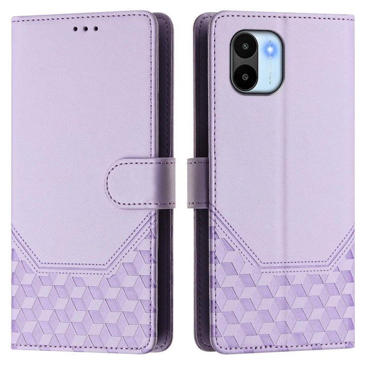 For Redmi A1 4G / A2 4G Honeycomb Embossing RFID Leather Phone Case
