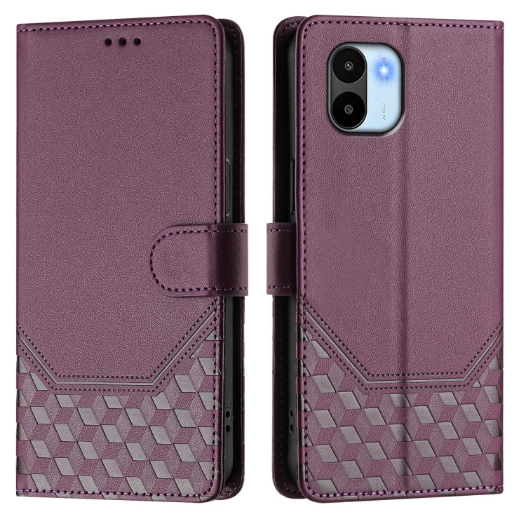For Redmi A1 4G / A2 4G Honeycomb Embossing RFID Leather Phone Case