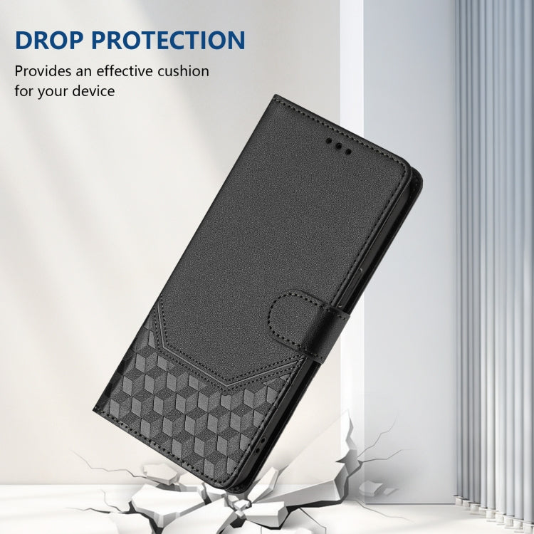 For Redmi A1+ / A2+ Honeycomb Embossing RFID Leather Phone Case