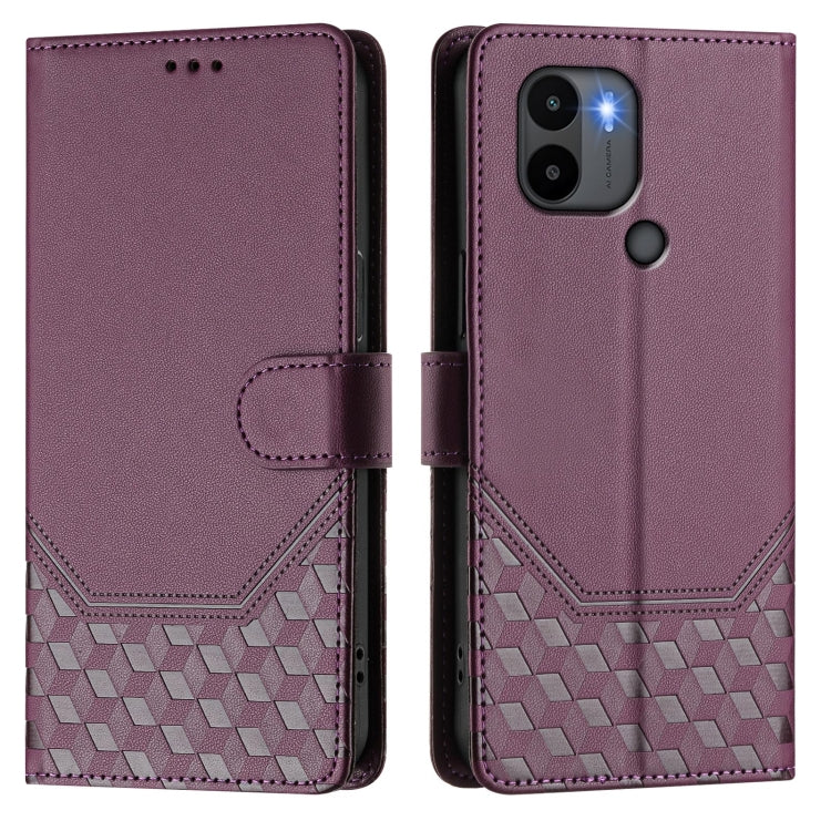 For Redmi A1+ / A2+ Honeycomb Embossing RFID Leather Phone Case
