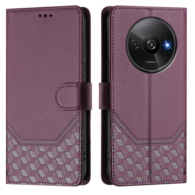 For Redmi A3 4G Global / A3X 4G Honeycomb Embossing RFID Leather Phone Case