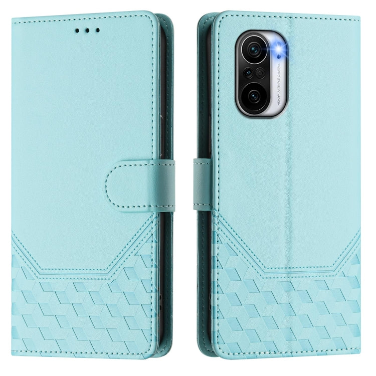 For Redmi K40 / K40 Pro Honeycomb Embossing RFID Leather Phone Case