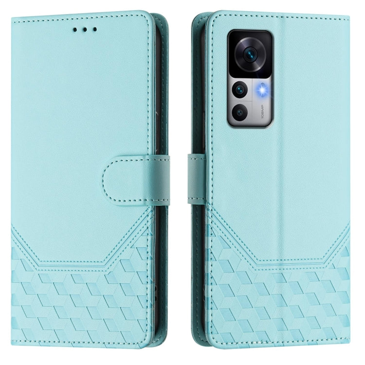 For Redmi K50 Ultra Honeycomb Embossing RFID Leather Phone Case
