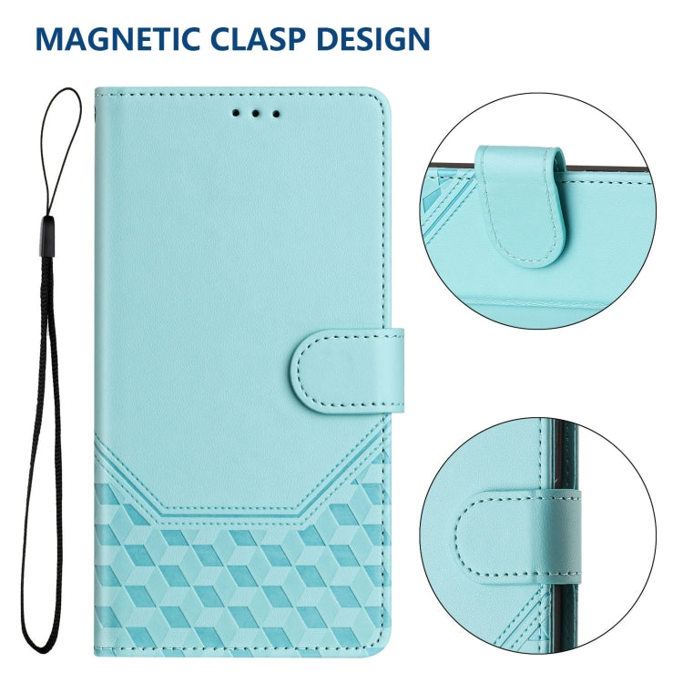 For Redmi K50 Ultra Honeycomb Embossing RFID Leather Phone Case
