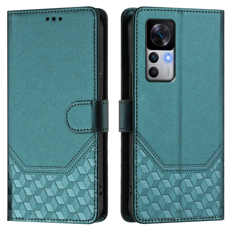 For Redmi K50 Ultra Honeycomb Embossing RFID Leather Phone Case