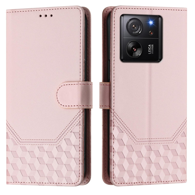 For Redmi K60 Ultra Honeycomb Embossing RFID Leather Phone Case