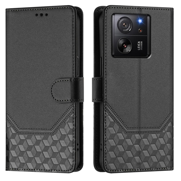 For Redmi K60 Ultra Honeycomb Embossing RFID Leather Phone Case
