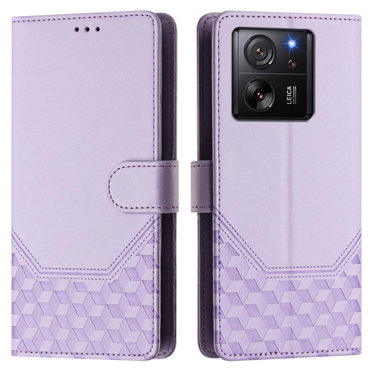 For Redmi K60 Ultra Honeycomb Embossing RFID Leather Phone Case
