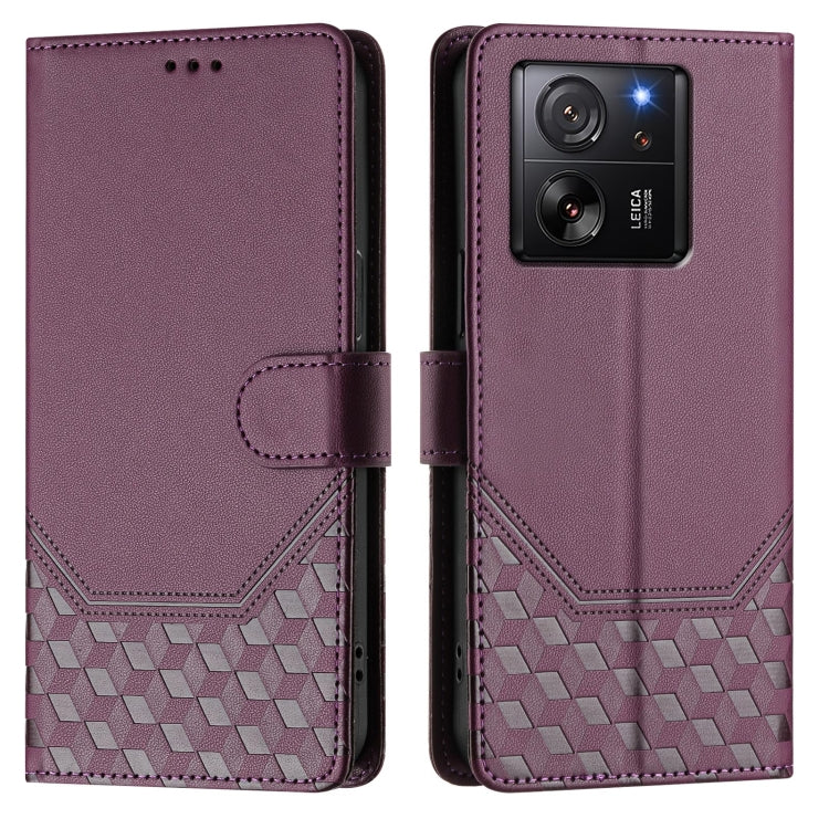 For Redmi K60 Ultra Honeycomb Embossing RFID Leather Phone Case