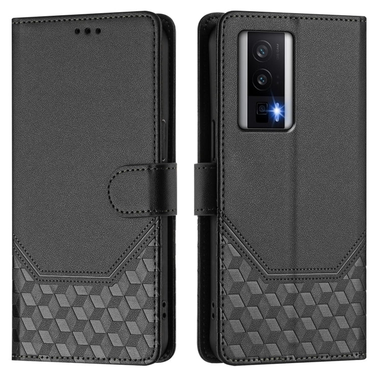 For Redmi K60 / K60 Pro Honeycomb Embossing RFID Leather Phone Case