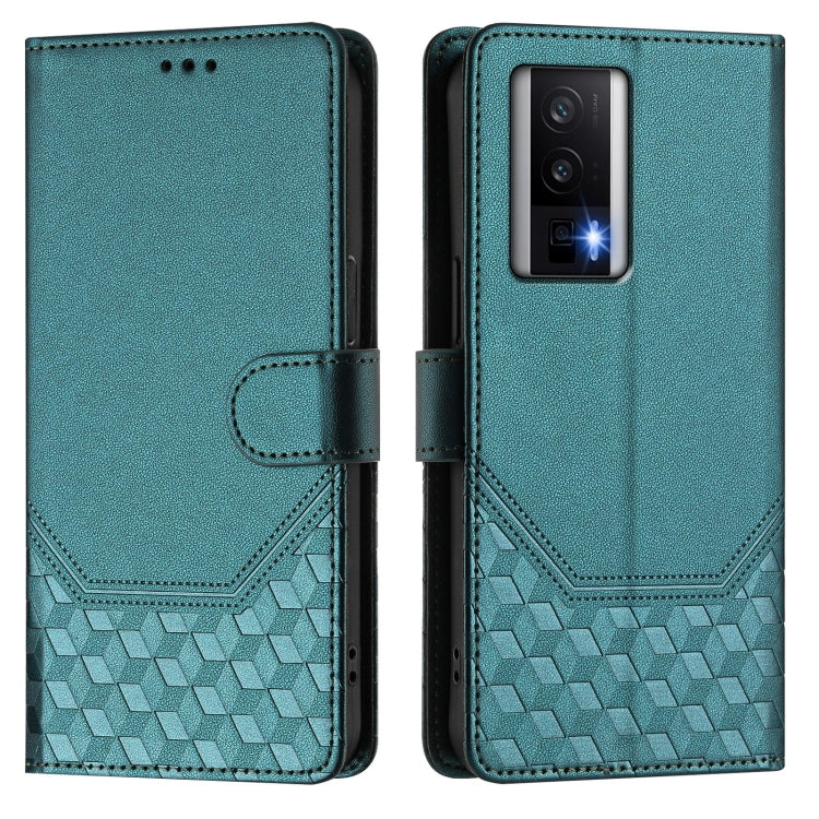 For Redmi K60 / K60 Pro Honeycomb Embossing RFID Leather Phone Case