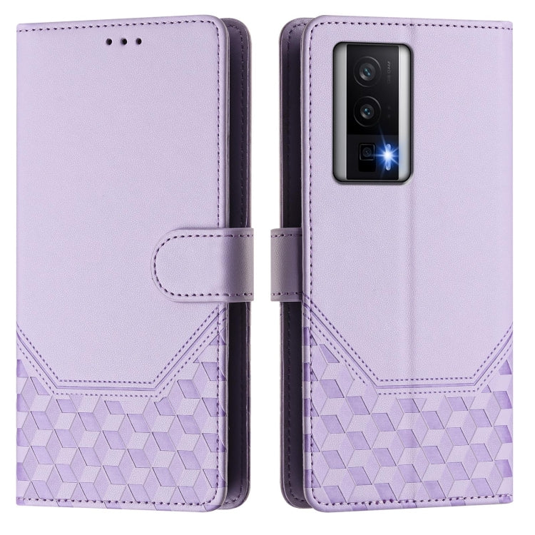 For Redmi K60 / K60 Pro Honeycomb Embossing RFID Leather Phone Case