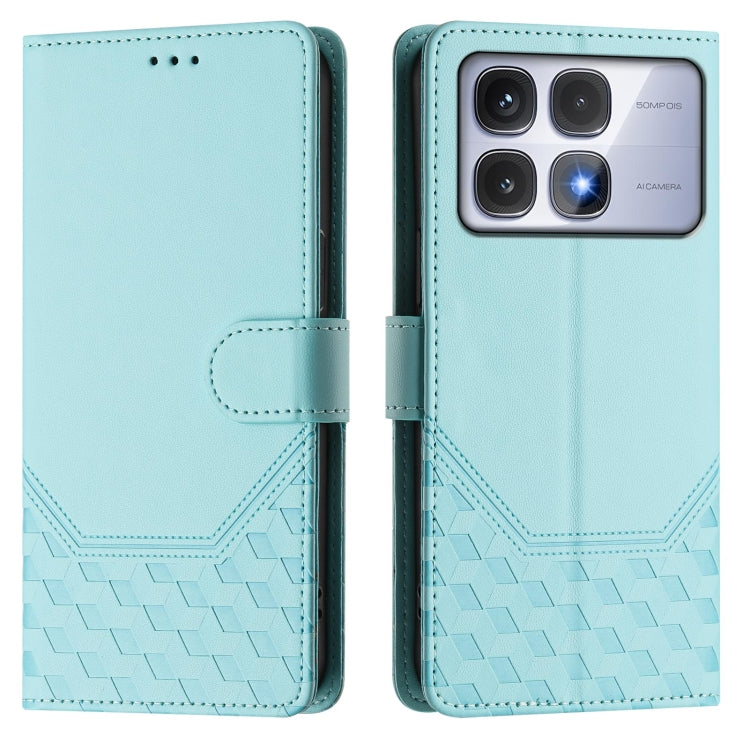 For Redmi K70 Ultra 5G Honeycomb Embossing RFID Leather Phone Case
