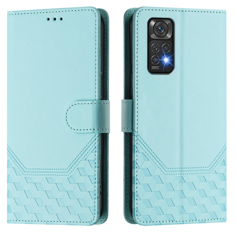 For Redmi Note 11 4G / 11S 4G / 12S Global Honeycomb Embossing RFID Leather Phone Case