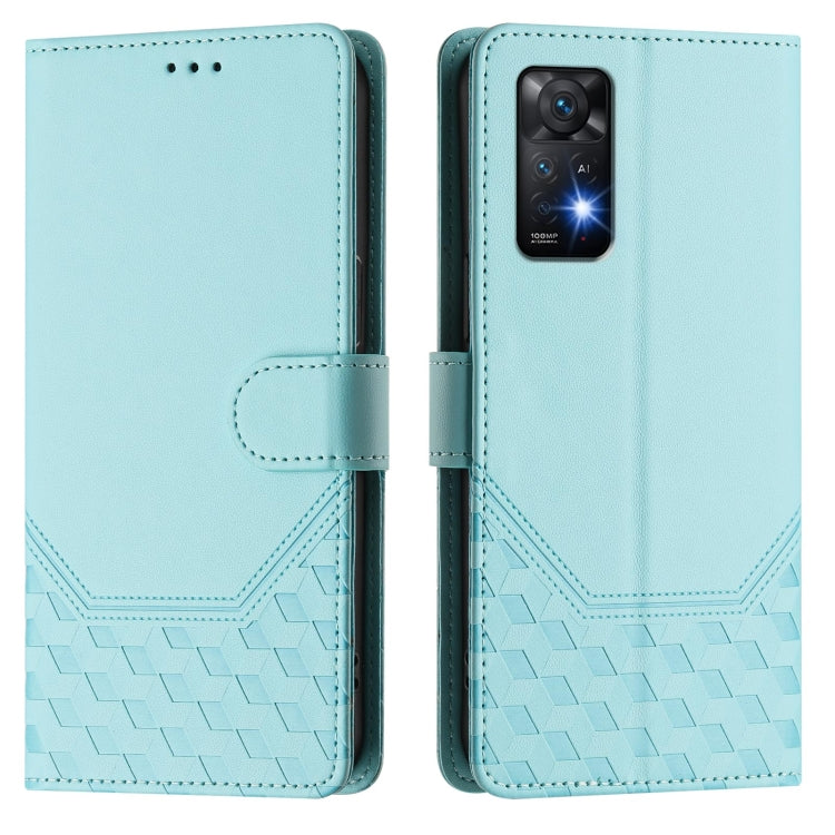 For Redmi Note 12 Pro 4G Global Honeycomb Embossing RFID Leather Phone Case