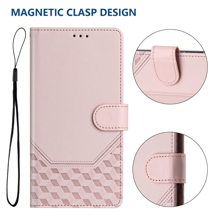 For Redmi Note 12 5G Global Honeycomb Embossing RFID Leather Phone Case