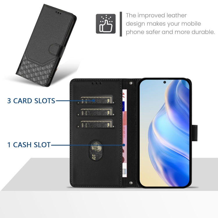 For Redmi Note 12 Explorer / 12 Pro+ 5G Honeycomb Embossing RFID Leather Phone Case
