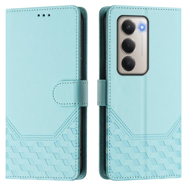 For Redmi 15 5G / 4G EU 171mm Honeycomb Embossing RFID Leather Phone Case