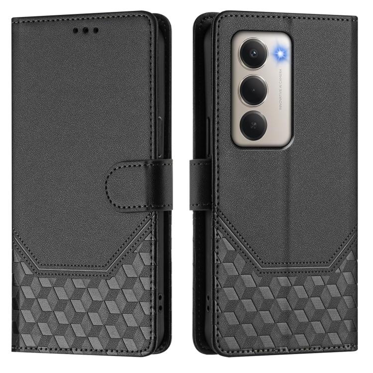 For Redmi 15 5G / 4G EU 171mm Honeycomb Embossing RFID Leather Phone Case