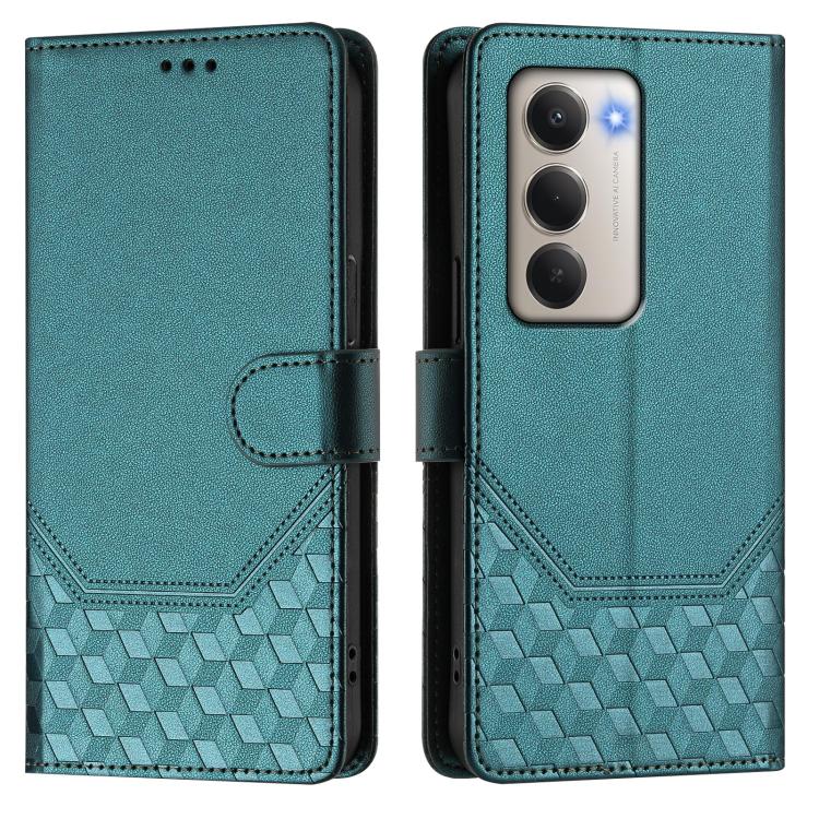 For Redmi 15 5G / 4G EU 171mm Honeycomb Embossing RFID Leather Phone Case