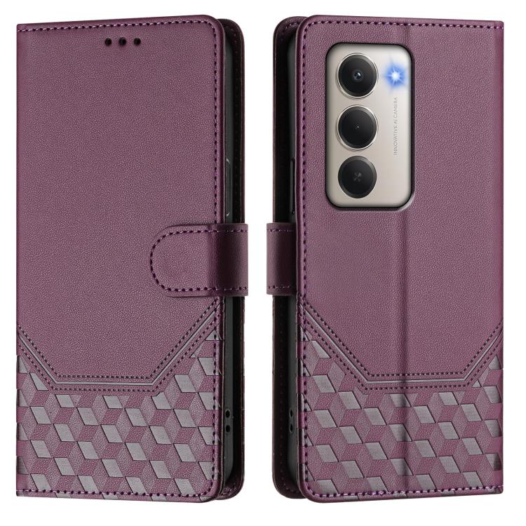 For Redmi 15 5G / 4G EU 171mm Honeycomb Embossing RFID Leather Phone Case