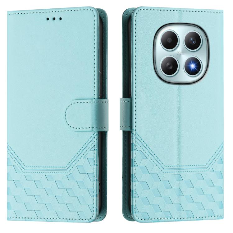 For Redmi Note 15 5G / 4G 164mm / Poco M8 5G Honeycomb Embossing RFID Leather Phone Case