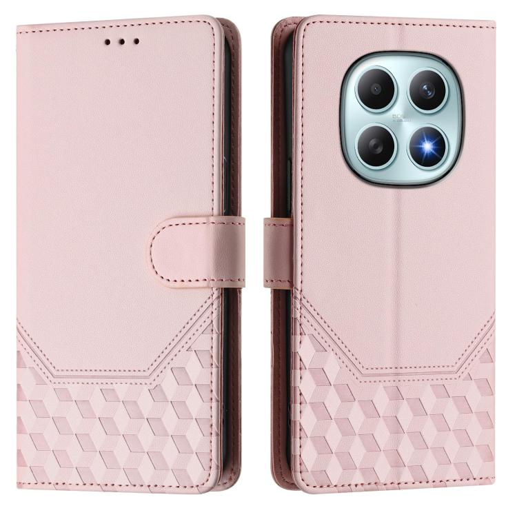 For Redmi Note 15 5G / 4G 164mm / Poco M8 5G Honeycomb Embossing RFID Leather Phone Case