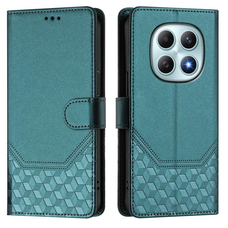 For Redmi Note 15 5G / 4G 164mm / Poco M8 5G Honeycomb Embossing RFID Leather Phone Case