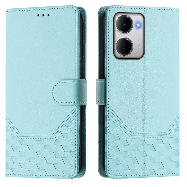 For Redmi 15a 5G Honeycomb Embossing RFID Leather Phone Case