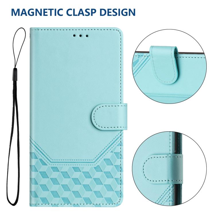 For Redmi 15a 5G Honeycomb Embossing RFID Leather Phone Case