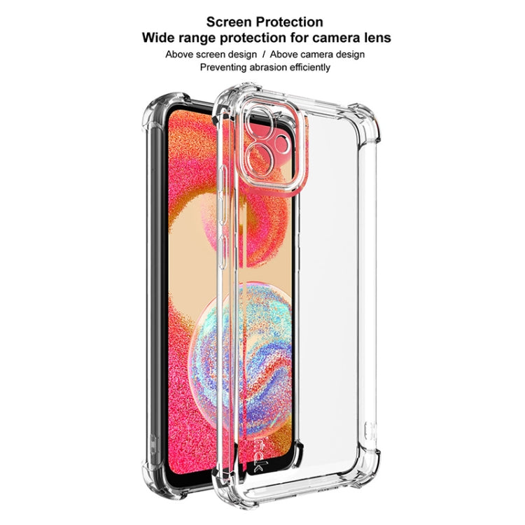 For Samsung Galaxy F04 4G IMAK UX-4 Series Four-corner Shockproof Phone Case - Transparent