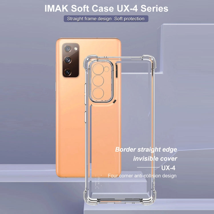 For Samsung Galaxy S20 FE 5G IMAK UX-4 Series Four-corner Shockproof Phone Case - Transparent
