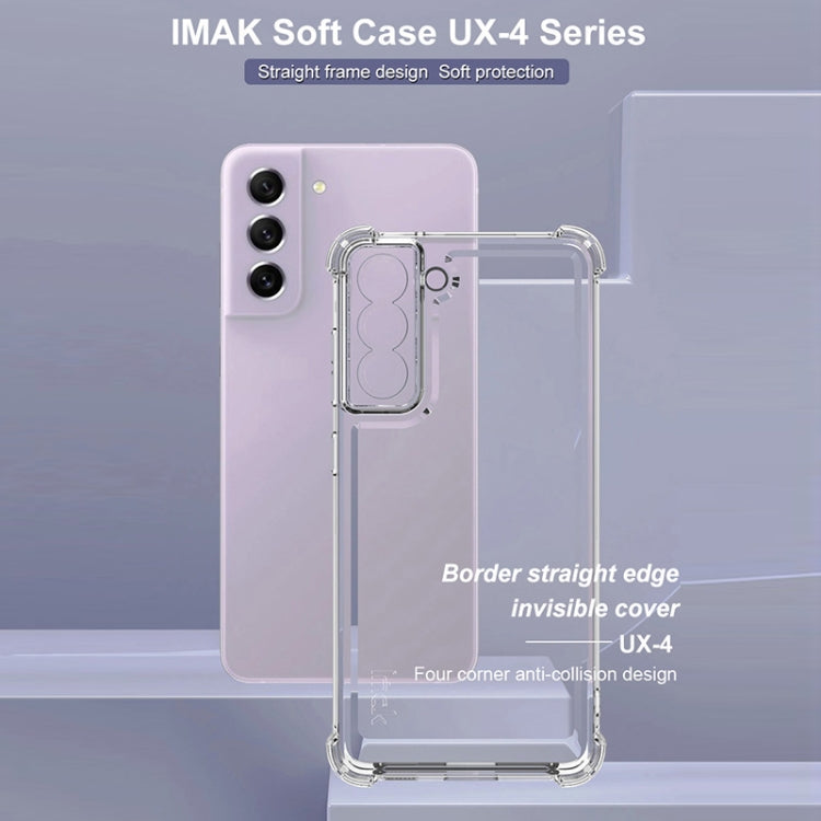 For Samsung Galaxy S21 5G IMAK UX-4 Series Four-corner Shockproof Phone Case - Transparent