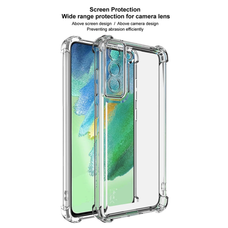 For Samsung Galaxy S21 FE 5G IMAK UX-4 Series Four-corner Shockproof Phone Case - Transparent